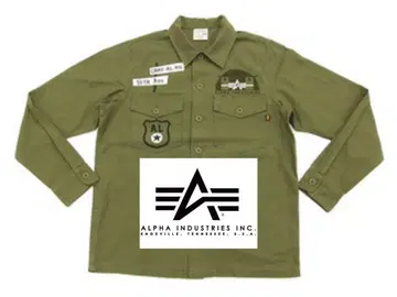 [ 50's 복각 모티브 ] Alpha 유틸리티 수베니어 롱 슬리브 셔츠