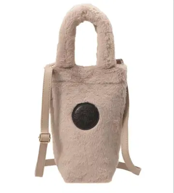 스타벅스 보틀 숄더백 퍼 베이지