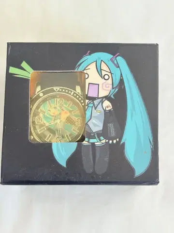 하츠네 미쿠 손목시계 러버 밴드 하츄네 미쿠 보컬로이드 새상품 미사용
