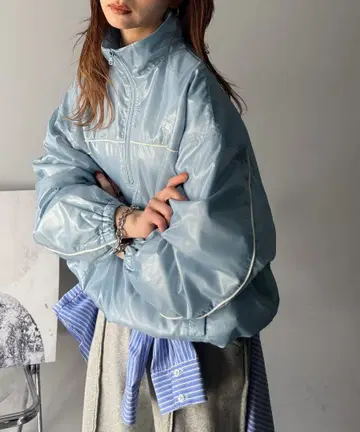 클래식 엘프 하프 지퍼 풀오버 M 라이트 블루