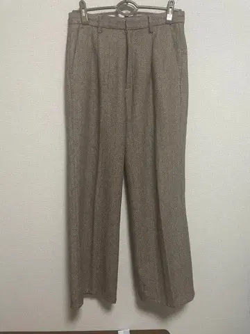 HARE 헤링본 턱 와이드 팬츠