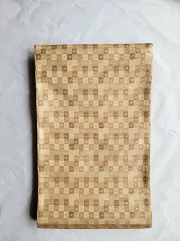 골드 컬러 길상 패턴 교토 후쿠로 오비