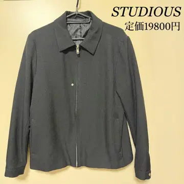 [ 새상품급 ] STUDIOUS 브라이트 크로스 숏 더블 지퍼 블루종 1