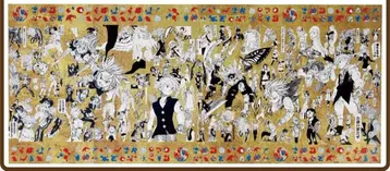 일곱개의 대죄 오사카 만박 한정판 특수 가공 인쇄 황금 포스터 포스터