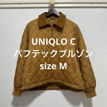 새상품급 유니클로 C 퍼프 테크 블루종 브라운 사이즈 M
