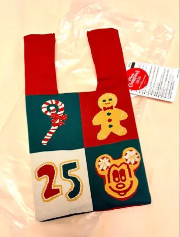 새상품 디즈니 크리스마스 토트백 미키 와플 2025