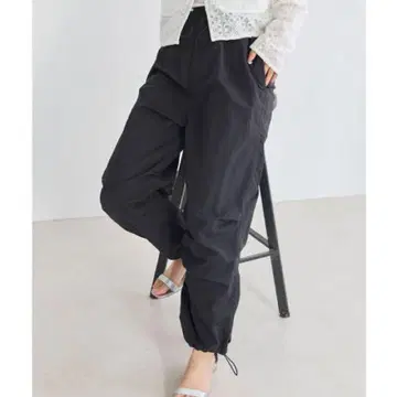 블랙 조거 팬츠