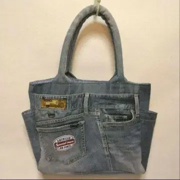청바지 리메이크 토트백 빅 사이즈 대용량 핸드메이드