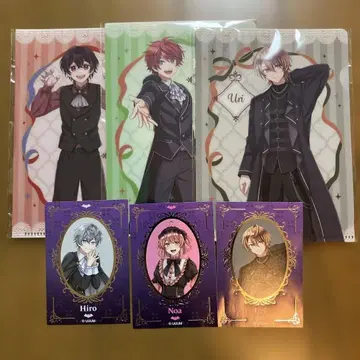 컬러풀 피치 미니 클리어 파일, 스티커 6종 세트