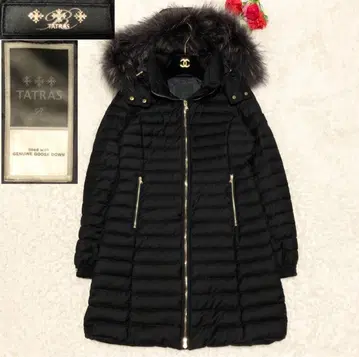 고급 R 라인 타트라스 TATRAS 치마 CIMA 다운 코트 블랙