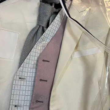 화이트 턱시도 M 사이즈 & 베스트 (그레이, 핑크)