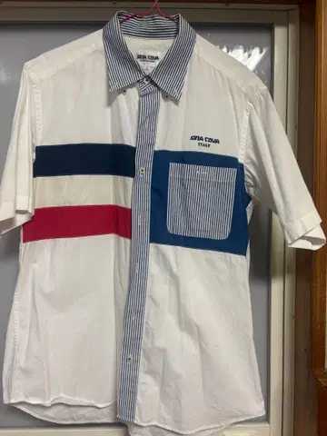 JAPAN CUBA 반팔 셔츠 화이트/블루/레드