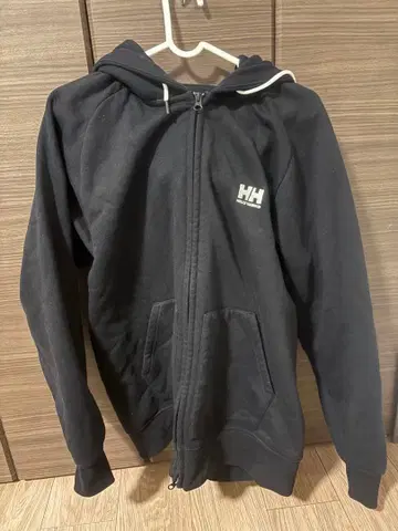 HH 풀 집업 후드 부착 후드티 블랙