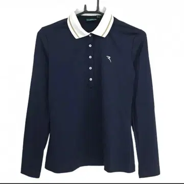 CHERVO 네이비 긴팔 피케 셔츠