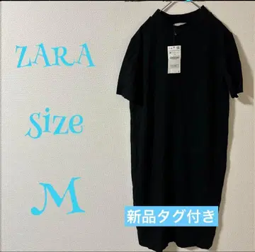 택 포함 새상품 ZARA 블랙 티셔츠 원피스 M