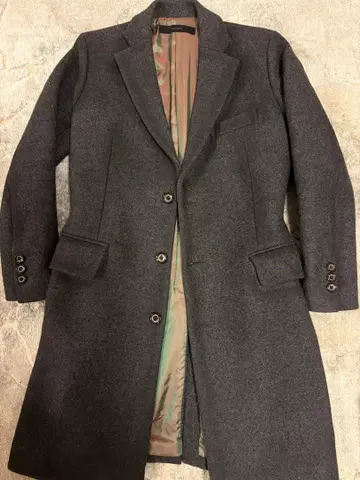 백본 backbone 다크 그레이 체스터 코트