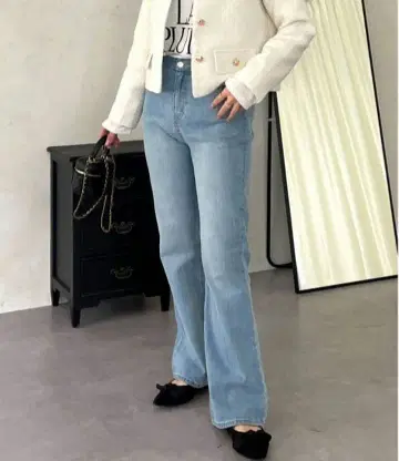 M 사이즈 스트레치 플레어 데님 팬츠