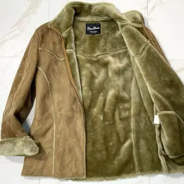 [컨디션 최상 XL] 빈티지 에 무스탕 자켓 라이더 보아 베이지