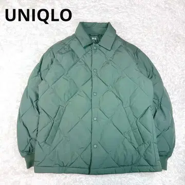 새상품급 유니클로 퍼프테크 퀼팅 자켓 그린 S