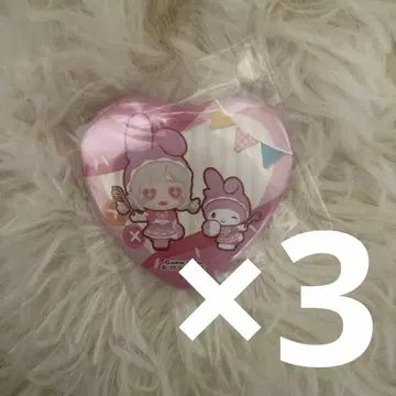 제5인격 산리오 캐릭터즈 전시회 응원단 하트형 캔뱃지 릴리