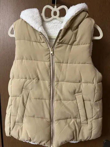 리버서블 베스트 베이지 화이트