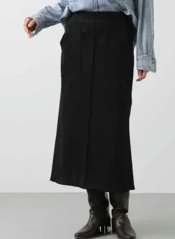 그레디 브릴리언트 스웨이드 x 리브 절개 타이트 스커트