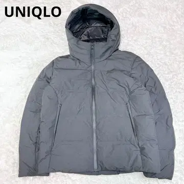 새상품급 유니클로 심리스 다운 후드티/3D컷 라이트 그레이 L