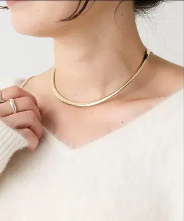 RIVE DROITE [입고 벗기 쉬운] 초커 골드 넥카프
