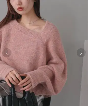 kastane 2way 커브 슬리브 멜란지 니트