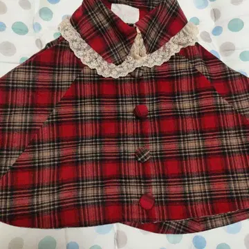 리즈리사 체크 판초 하자품