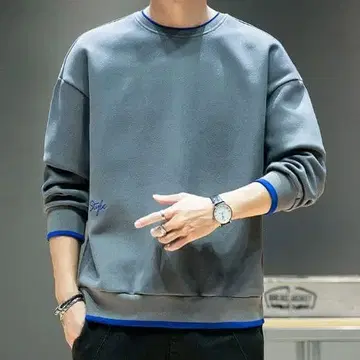 그레이 맨투맨 긴팔 티셔츠