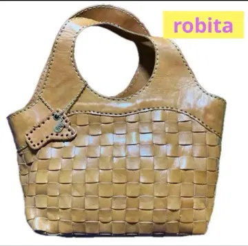 robita 소가죽 뜨개질 토트백