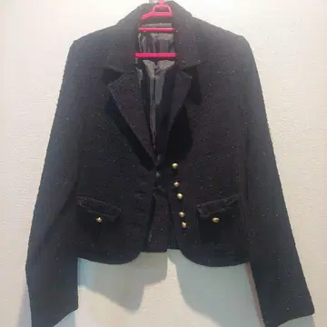 블랙 라메 트위드풍 숏 자켓 반짝반짝 예뻐!