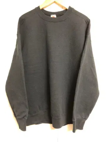 FRUIT OF THE LOOM 무지 맨투맨 XL 블랙s29