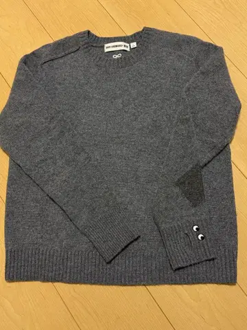 안야 힌드마치 캐시미어 크루넥 스웨터 L 그레이 새상품급