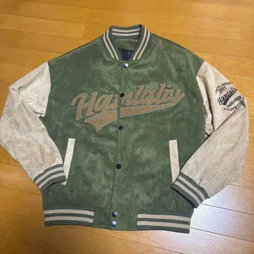 스웨이드 바시티 자켓