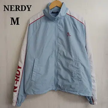 NERDY 나일론 자켓 M 스카이블루 사이드 라인