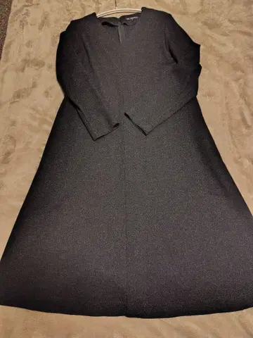 23구 원피스 긴팔 V넥 그레이 40