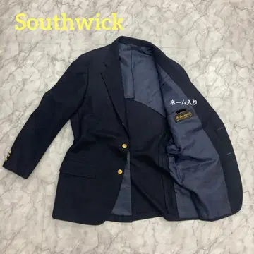 새상품급 SOUTHWICK 사우스위크 네이비 재킷 골드 버튼 L