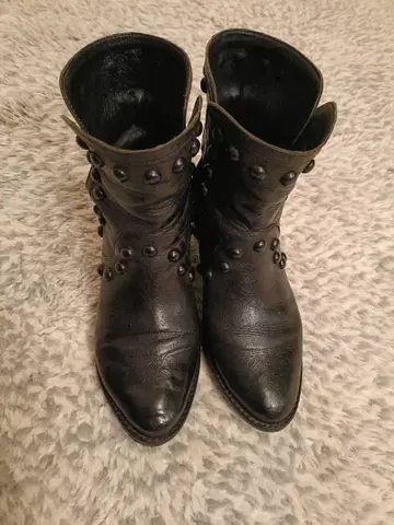 LOEFFLER RANDALL 스터드 장식 블랙 숏부츠