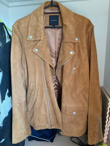 스웨이드 더블 라이더 자켓