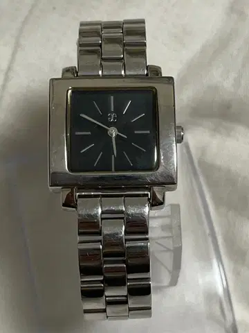 [ 가동품 ] Citizen 쿼츠 손목시계 스퀘어 블랙