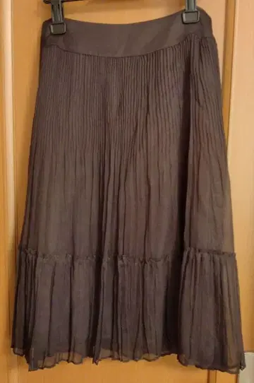 [ 삼양상회 ] 크리짜 44 다크 브라운 플리츠 스커트 13호