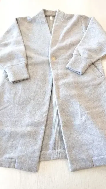 새상품급 prit 프릿 코트 일본제 노카라 루즈핏 그레이 나츄란