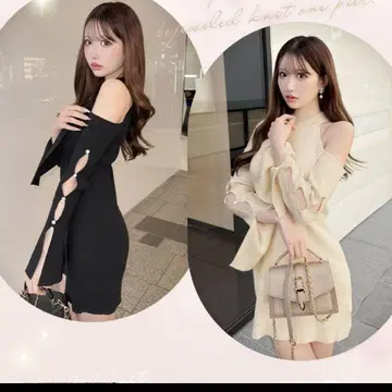 셰리미 오픈 숄더 니트 원피스