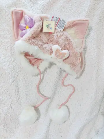 디즈니 귀도리 모자 핑크