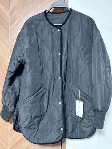 그린 라벨 릴랙싱 리버서블 퀼팅 블루종 블랙