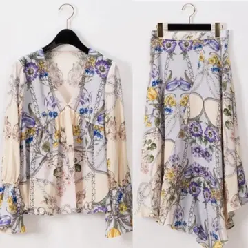 미사용 새상품 그레이스 콘티넨탈 체인 플라워 셋업 36