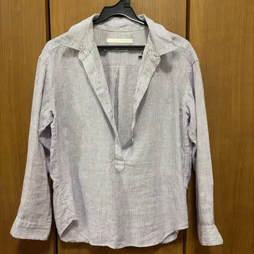 스픽 앤 스팬 스트라이프 린넨 긴팔 셔츠 F 사이즈