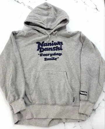 나니와단시 GU 콜라보 그레이 후드티 XL 사이즈